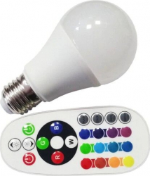 Bec led RGB+3000K E27 9W 60W 806lm A+ V-TAC 