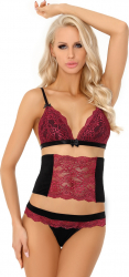 Set sexy Nerysa LivCo grena S/M 