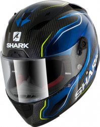Casca inchisa SHARK RACE-R PRO CARBON REPLICA GUINTOLI culoare negru albastru marimea M 
