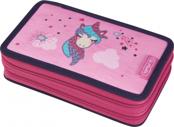 Penar Herlitz echipat 2 compartimente 23 piese dimensiune 19 3x11 5x4 5 cm motiv unicorn 