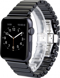 Curea Metalica Premium MTP Mecanism ButterFly Negru pentru Apple Watch 38mm 
