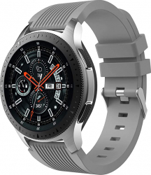 Curea Silicon Premium MTP Grey 22mm Quick Release pentru Samsung Gear S3 Striatii Verticale 