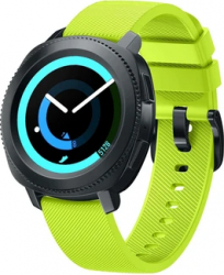 Curea Silicon Premium MTP Lime 20mm Striatii Diagonale pentru Samsung Galaxy Watch 42mm 
