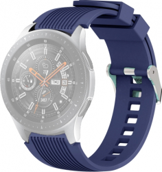 Curea Universala Silicon Premium MTP Midnight Blue 22mm Striatii Verticale Quick Release 
