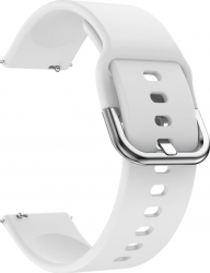 Curea Silicon Premium MTP White 22mm Quick Release Smooth pentru Huawei Watch GT 