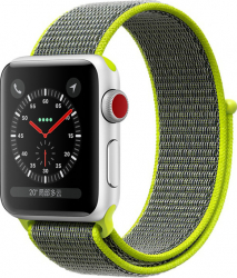 Curea Textila Premium MTP Lime pentru Apple Watch 38mm 