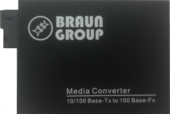 Media Convertor Braun Group XTR101-LD1550-25KM WDM 10/100M-Single Fiber 3yrs wrnt
