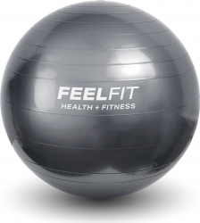 Minge pentru fitness yoga exercitii gimnastica diametru 65 cm gri Feel Fit 