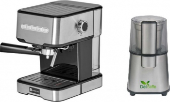Pachet Espressor cu pompa Studio Casa Espresso Mio SC 2001 850 W 15 bar 1.2 l Inox + Rasnita Del Caffe Grind Master 220W 60g 