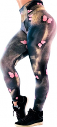 Colanti Fitness Yoga Aerobic Jogging Multicolor M size Pink Butterfly Talie inalta 