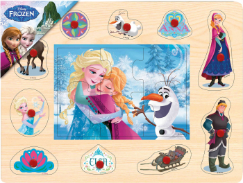 Puzzle din lemn Momki Frozen