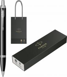 Pix Parker IM Royal Black Lacquer CT Personalizat prin Gravura Laser in Punga Parker 