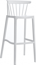 Scaun bar RAKI ASPEN fibra de sticla cu aditiv UV protectie impotriva razelor solare 51x54x103cm alb 