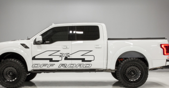 Sticker auto 4x4 off road hot 25cm negru 