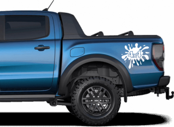 Sticker auto 4x4 offroad 25cm alb 