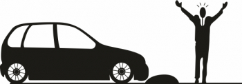 Sticker auto amuzant tuning 20cm negru 