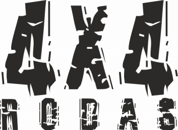 Sticker auto cu 4x4 RODAS offroad 25cm negru 