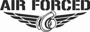 Sticker auto cu air forced JDM 20cm negru 