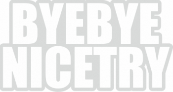 Sticker auto cu byebye nicetry JDM 20cm alb 