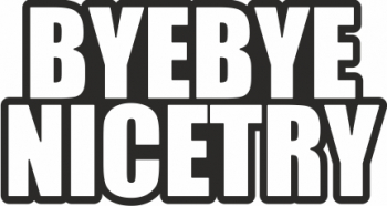 Sticker auto cu byebye nicetry JDM 20cm negru 