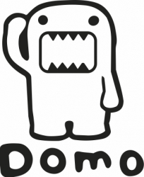 Sticker auto cu domo JDM 20cm negru 