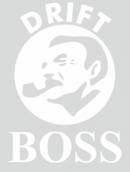 Sticker auto cu drift boos JDM 20cm alb 
