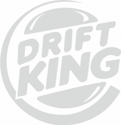 Sticker auto cu drift king JDM 20cm alb 