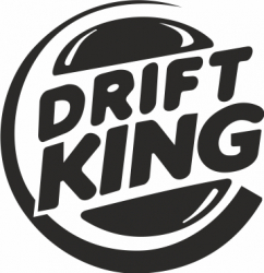 Sticker auto cu drift king JDM 20cm negru 