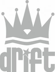 Sticker auto cu drift king tuning JDM 20cm alb 