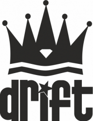 Sticker auto cu drift king tuning JDM 20cm negru 