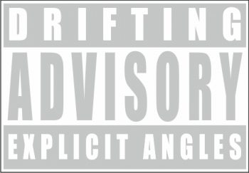 Sticker auto cu drifting tuning JDM 20cm alb 
