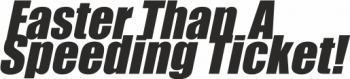 Sticker auto cu easter then a speeding ticket tuning JDM 20cm negru 