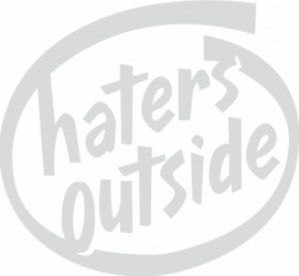 Sticker auto cu haters outside tuning JDM 20cm alb 