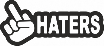 Sticker auto cu haters tuning JDM 20cm negru 