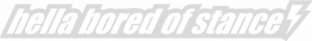 Sticker auto cu hella bored of stance tuning JDM 20cm alb 