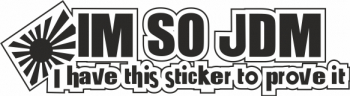 Sticker auto cu Im so jdm tuning 20cm negru 