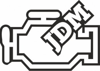 Sticker auto cu JDM tuning 20cm negru 