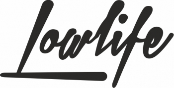 Sticker auto cu lowlife tuning JDM 20cm negru 