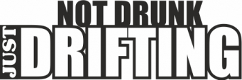 Sticker auto cu not drink just drifting tuning 20cm negru 