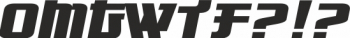 Sticker auto cu omtwtf tuning JDM 20cm negru 