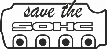 Sticker auto cu save the sohc tuning JDM 20cm negru 