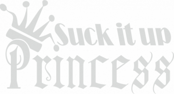 Sticker auto cu suck it up princess tuning JDM 20cm alb 