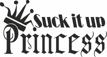 Sticker auto cu suck it up princess tuning JDM 20cm negru 
