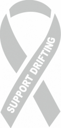 Sticker auto cu support drifting tuning JDM 20cm alb 