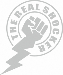 Sticker auto cu the real shocker tuning JDM 20cm alb 