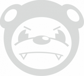 Sticker auto cu ursulet amuzant tuning JDM 20cm alb 