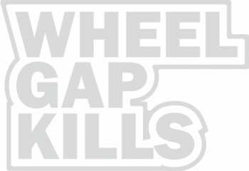 Sticker auto cu wheel gap kills tuning JDM 20cm alb 