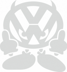 Sticker auto pentru Volkswagen JDM 20cm alb 