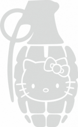 Sticker auto tuning JDM hello kitty 20cm alb 