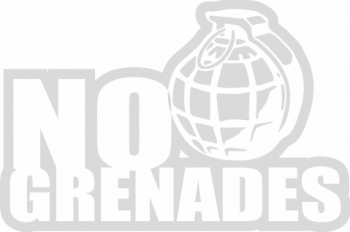 Sticker auto tuning JDM no grenades 20cm alb 
